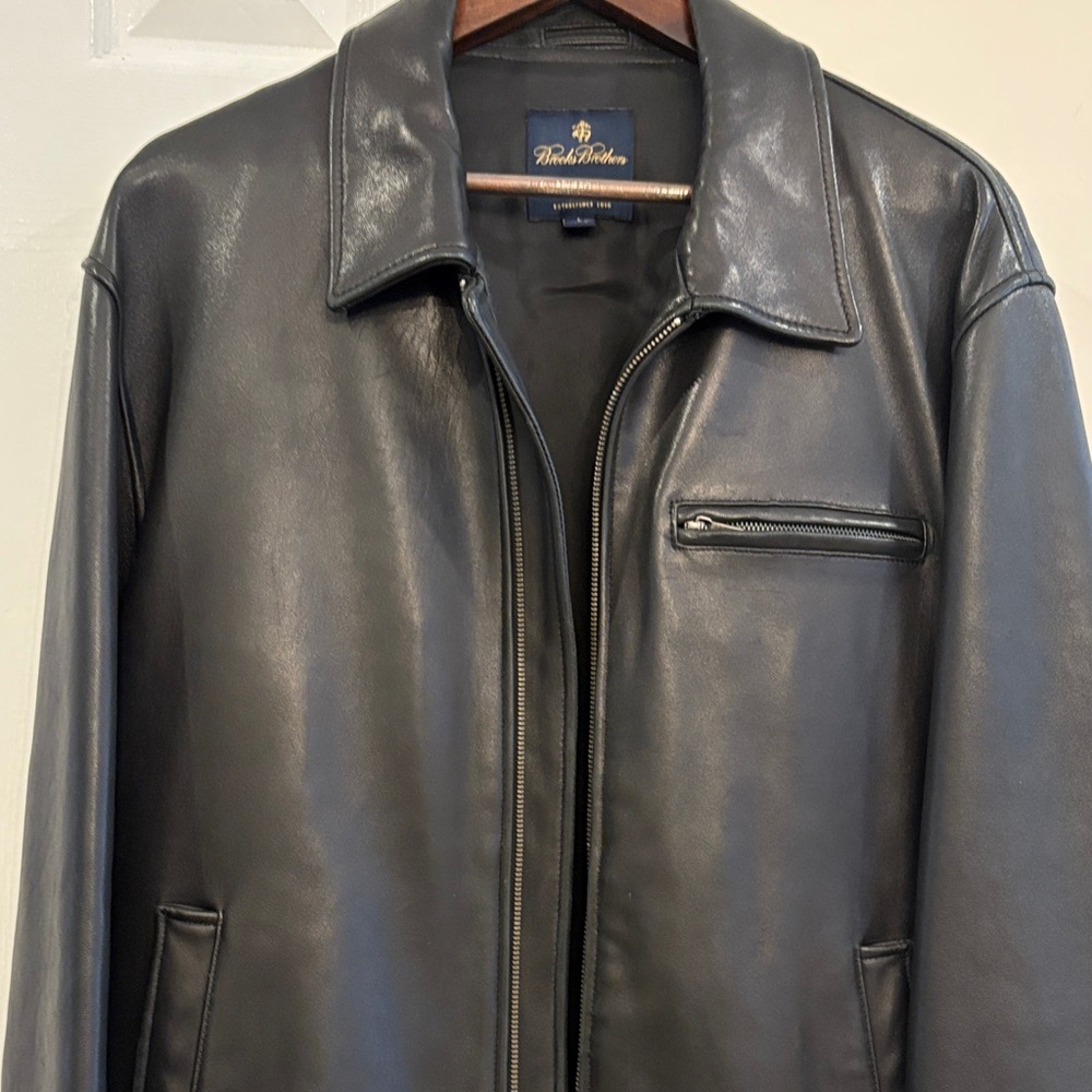 BROOKS BROTHERS LEATHER JACKET